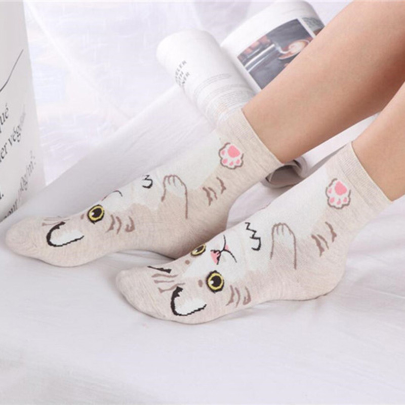 Cotton Crew Sock Pack - 5 Paia/Confezione Calzini Divertenti con Cani